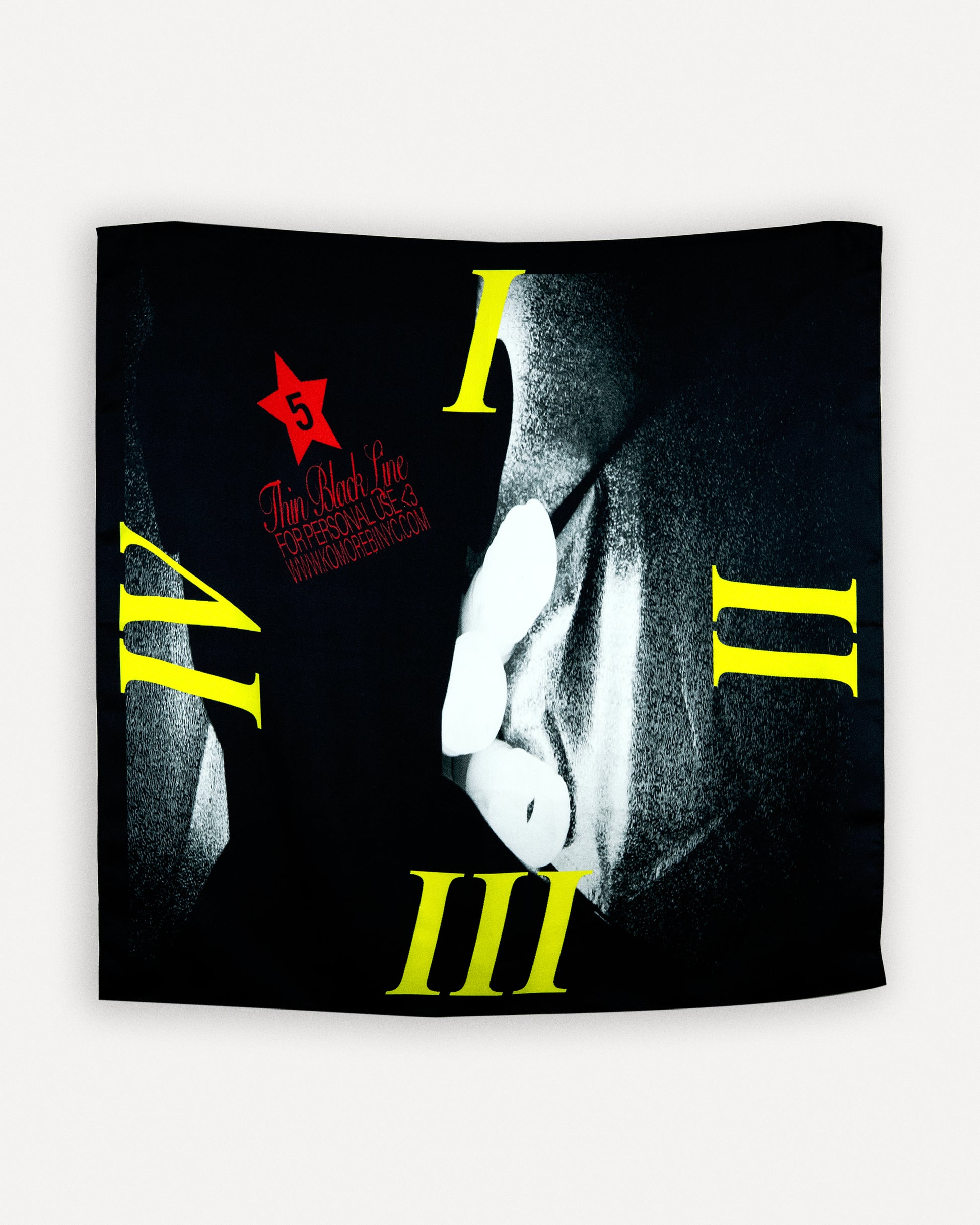 Festen Silk Scarf (Thin Black Line)